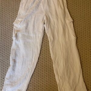 Aerie white cargo coverup pants